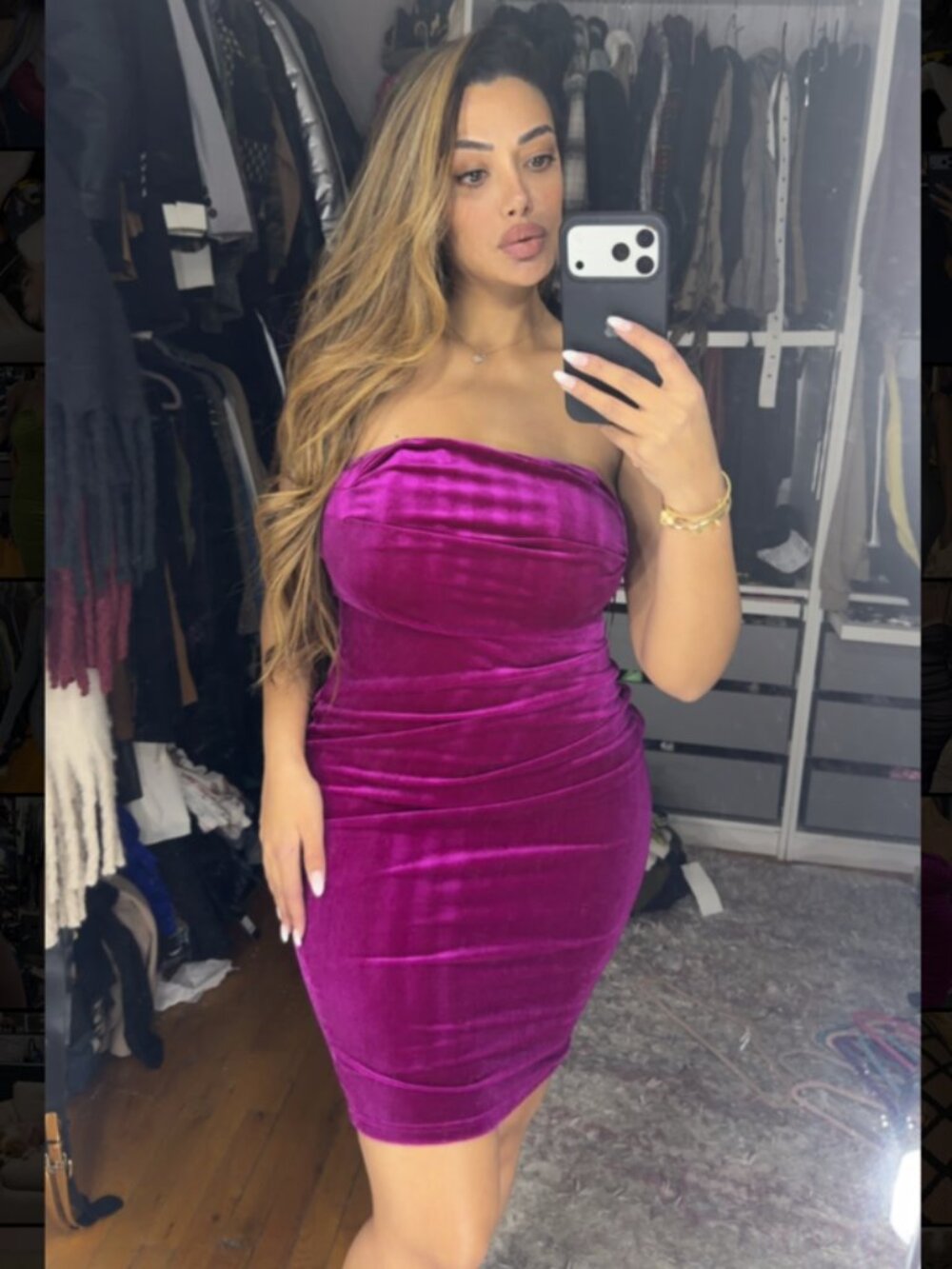 Fashion Nova Velvet Midi Dress S